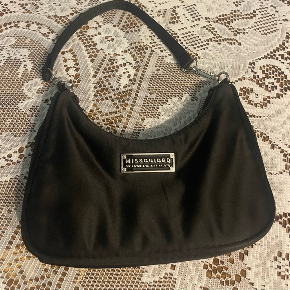 Missguided Elegant Black Shoulder Bag - Picture 8 of 11